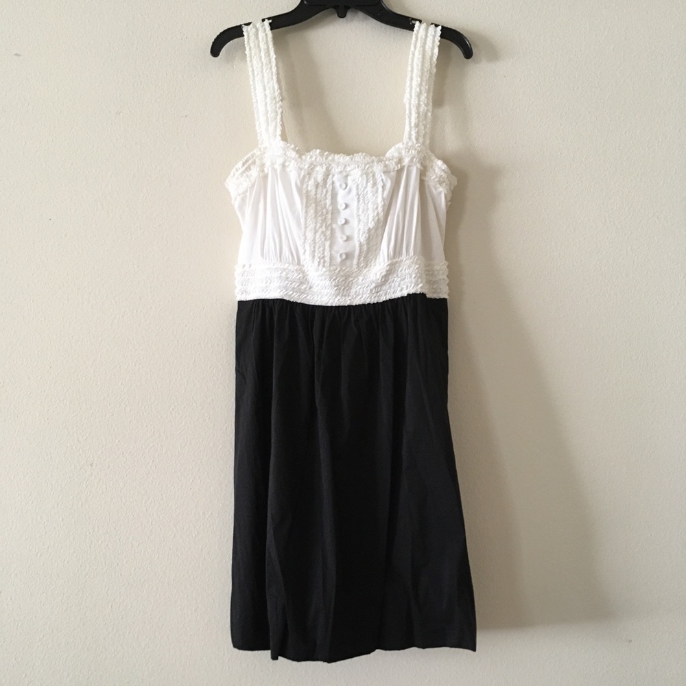 BCBGMaxazria Black White Mini Dress NWT